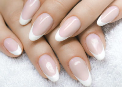 Finely styled French manicure