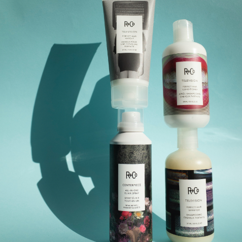 R+Co Core hair care shampoos and conditioners